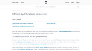 Get Started with Employee Management | Square Support Centre - CA
