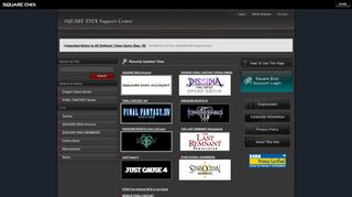 I cannot log in to my account. - SQUARE ENIX Support Center