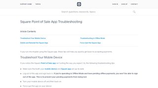 Square Point of Sale App Troubleshooting | Square Support Center - US