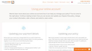 Using Your Online Account | Square One
