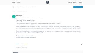 Creating User Permissions - The Seller Community