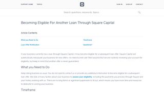 Becoming Eligible For Another Loan Through Square Capital ...