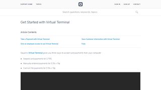 Get Started with Virtual Terminal | Square Support Center - US