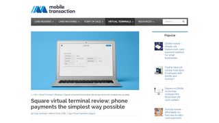 Square virtual terminal review - made for simple phone payments