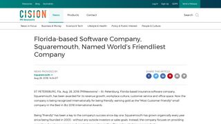 Florida-based Software Company, Squaremouth, Named World's ...