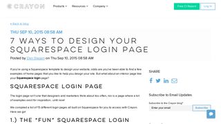 7 Ways to Design Your Squarespace Login Page - Crayon.co