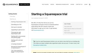 Starting a Squarespace trial – Squarespace Help