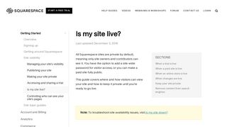 Is my site live? – Squarespace Help