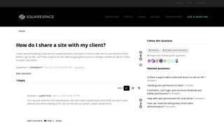 How do I share a site with my client? - Squarespace - Answers