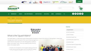 Squash Matrix - Squash Australia