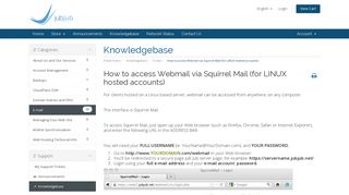 How to access Webmail via Squirrel Mail (for LINUX hosted accounts ...