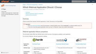 Which Webmail Application Should I Choose - cPanel Knowledge ...