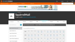 SquirrelMail / List squirrelmail-announce Archives - SourceForge