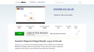 Moodle.src.ac.uk website. Southern Regional College Moodle: Log in ...