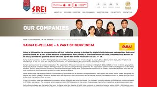 Sahaj e-Village Ltd Company | Sahaj Kendra | Sahaj CSC | Srei