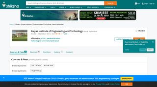 Sreyas Institute of Engineering and Technology ... - Shiksha.com