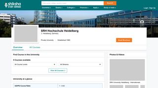 SRH Hochschule Heidelberg, Germany | Shiksha.com