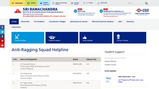 Students Support - Sri Ramachandra Medical College