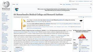 Sri Ramachandra Medical College and Research Institute - Wikipedia