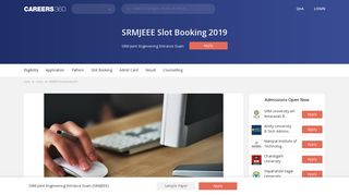 SRMJEEE Slot Booking 2019 (SRM Slot Booking) – Book Test Slot ...