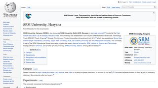 SRM University, Haryana - Wikipedia