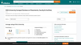 SRM University Sonepat Reviews - Shiksha - Shiksha.com