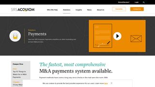 Acquisition Payment Systems | M&A Solutions | SRS Acquiom