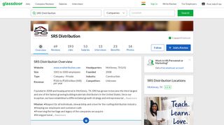 Working at SRS Distribution | Glassdoor.co.in