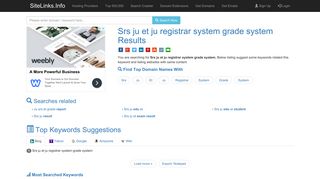 Srs ju et ju registrar system grade system Results For Websites Listing