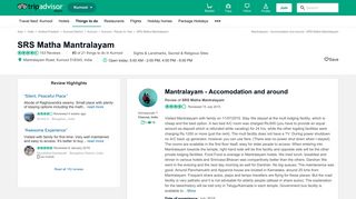 Mantralayam - Accomodation and around - Reviews, Photos - SRS ...