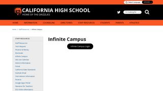 Infinite Campus - California High School