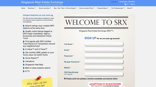 Sign Up for an Account in SRX | Singapore Real Estate and Property ...
