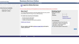 Log In to Online Services - Social Security