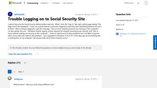 Trouble Logging on to Social Security Site - Microsoft Community