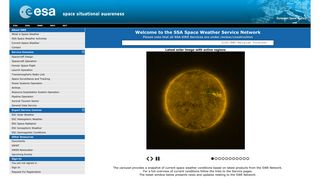 ESA - Space Situational Awareness Space Weather - SWE