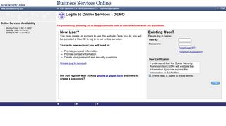 Log In to Online Services - DEMO - Social Security