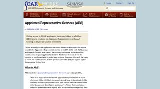 Appointed Representative Services (ARS) | SOAR Works!