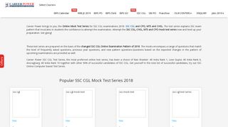 SSC Test Series: SSC CGL Online Mock Test | CGL ... - Career Power