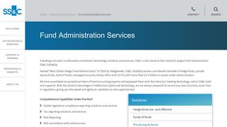 Fund Administration Services - SS&C Technologies