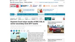SSC CGL Exam Results: SC stays results of SSC CGL & senior ...