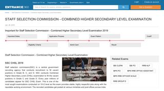 SSC CHSL 2019 - Exam Notification, Eligibility, Vacancies, Dates and ...