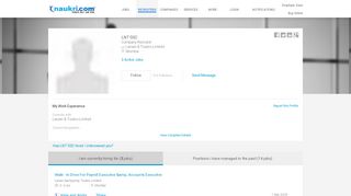 LNT SSC-Company Recruiter in Larsen & Toubro Limited - Naukri.com