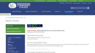 MySCC Portal : Spartanburg Community College