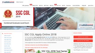 SSC CGL Apply Online 2018: Online Application Form - Career Power