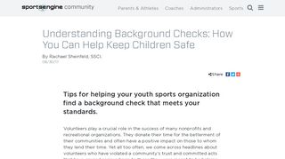 Understanding Background Checks: How You Can Help Keep ...