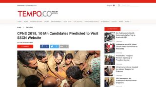 CPNS 2018, 10 Mn Candidates Predicted to Visit SSCN ... - Tempo.co