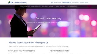 Submit meter reading | SSE Business Energy