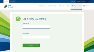 Log in to My SSE Airtricity