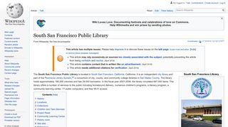 South San Francisco Public Library - Wikipedia