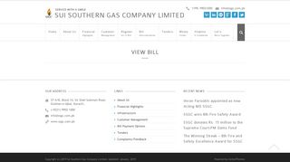 View Bill | Sui Southern Gas Company Limited